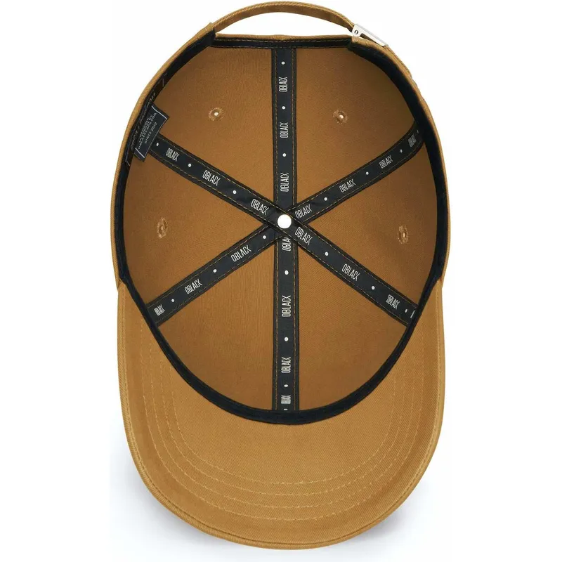 kepure-islenkta-ruda-reguliuojama-juostele-claro-baseball-peach-obl058-oblack