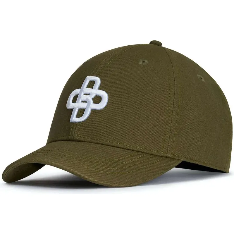 kepure-islenkta-zalia-reguliuojama-juostele-baseball-peach-obl051-oblack
