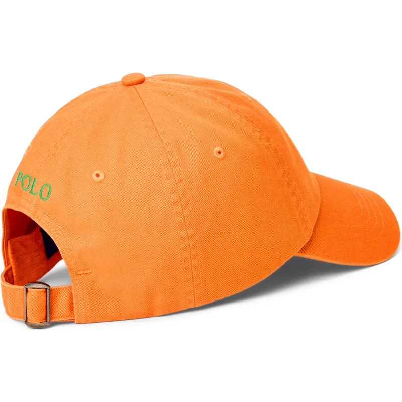 kepure-islenkta-oranzine-reguliuojama-juostele-cotton-chino-classic-sport-polo-ralph-lauren