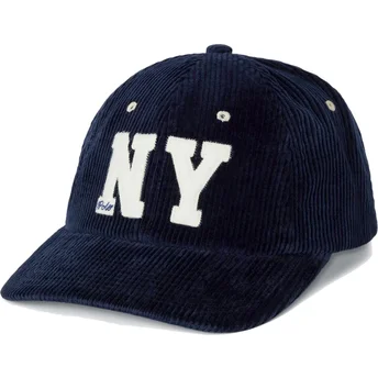 Regulowana granatowa czapka z daszkiem NY Patch Authentic Corduroy od Polo Ralph Lauren
