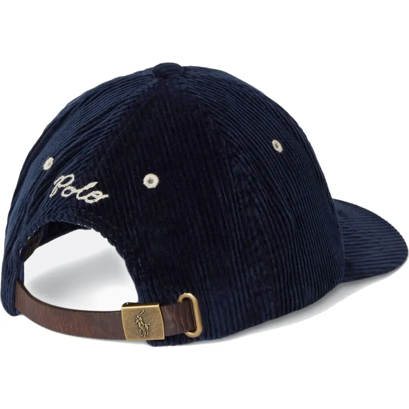 kepure-islenkta-tamsiai-melyna-reguliuojamas-ny-patch-authentic-corduroy-polo-ralph-lauren