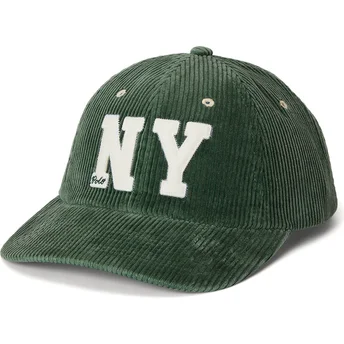 Zielona regulowana czapka z daszkiem NY Patch Authentic Corduroy od Polo Ralph Lauren