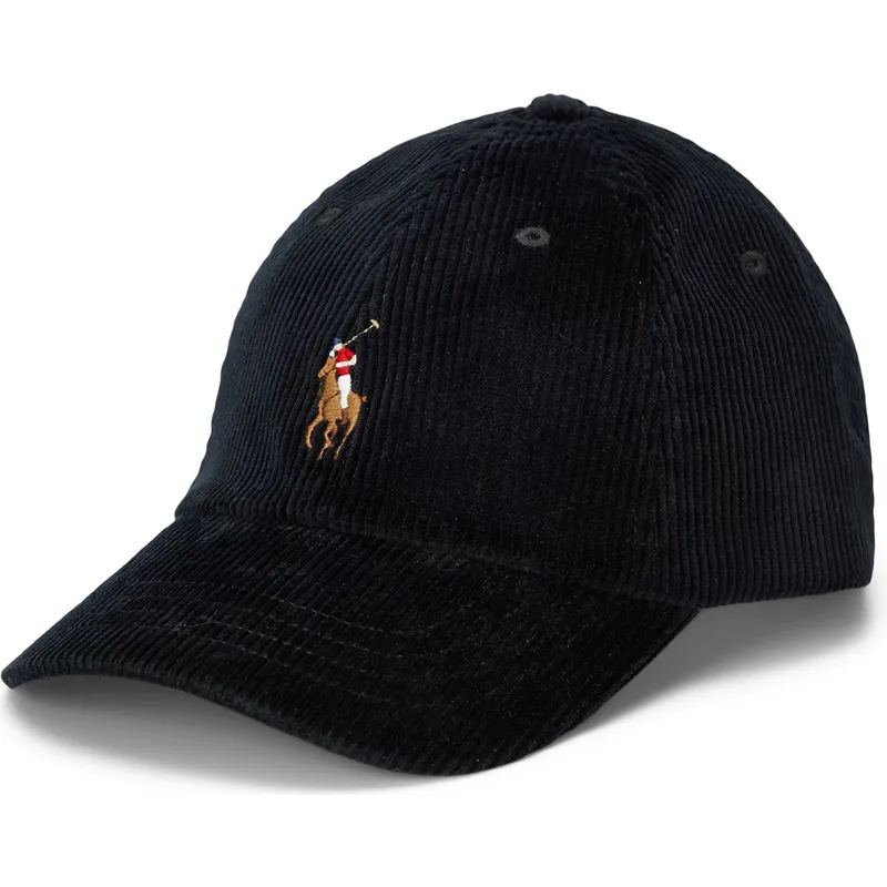 kepure-islenkta-juoda-reguliuojamas-classic-sport-corduroy-polo-ralph-lauren