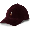 czapka-z-daszkiem-bordowa-regulowana-classic-sport-corduroy-od-polo-ralph-lauren