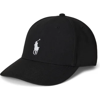 Czarna zakrzywiona czapka snapback Twill High Crown od Polo Ralph Lauren