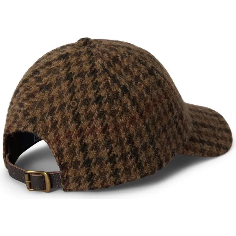 kepure-islenkta-ruda-reguliuojamas-checked-wool-tweed-polo-ralph-lauren