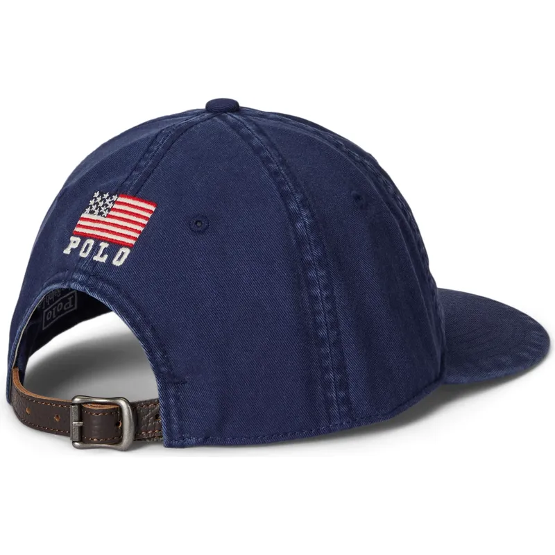 kepure-plokscia-tamsiai-melyna-reguliuojamas-usa-appliqued-twill-polo-ralph-lauren