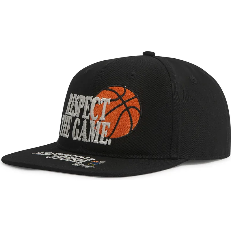 kepure-plokscia-juoda-snapback-respect-the-game-slogan-and1