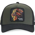 czapka-trucker-zielono-czarna-lew-natural-mystik-mys-beasts-od-capslab