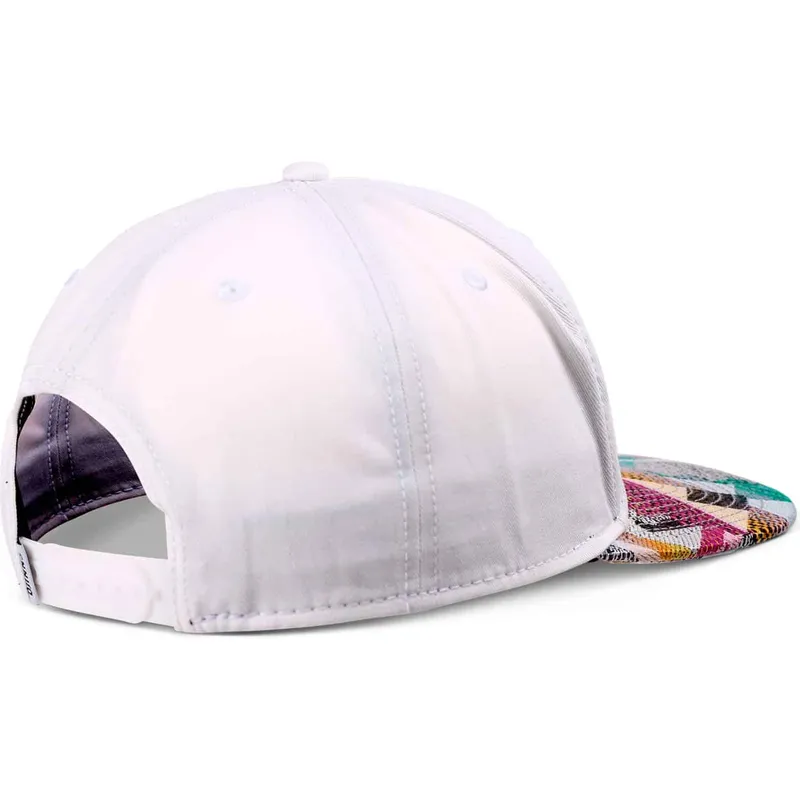 kepure-plokscia-balta-snapback-rubber-aztek-djinns