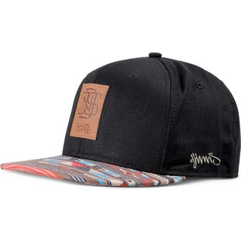 Kepurė plokščia juoda snapback Aztek Djinns