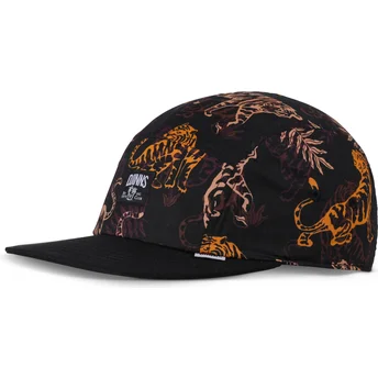 Djinns Flat Brim Aloha Tiger Black Adjustable Cap
