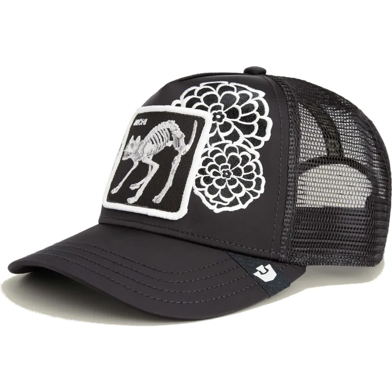 czapka-trucker-czarna-kot-dia-de-michi-dia-de-los-muertos-the-farm-od-goorin-bros