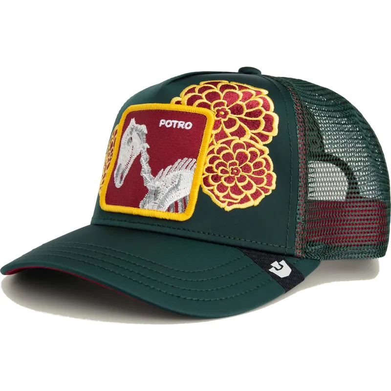kepure-islenkta-vilkikas-zalia-snapback-caballo-dia-de-potro-dia-los-muertos-the-farm-the-farm-de-goorin-bros