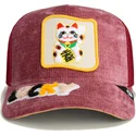 kepure-islenkta-vilkikas-raudona-snapback-gato-lucky-maneki-neko-happy-thoughts-the-farm-the-farm-de-goorin-bros