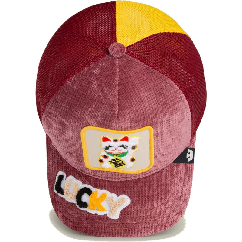 kepure-islenkta-vilkikas-raudona-snapback-gato-lucky-maneki-neko-happy-thoughts-the-farm-the-farm-de-goorin-bros