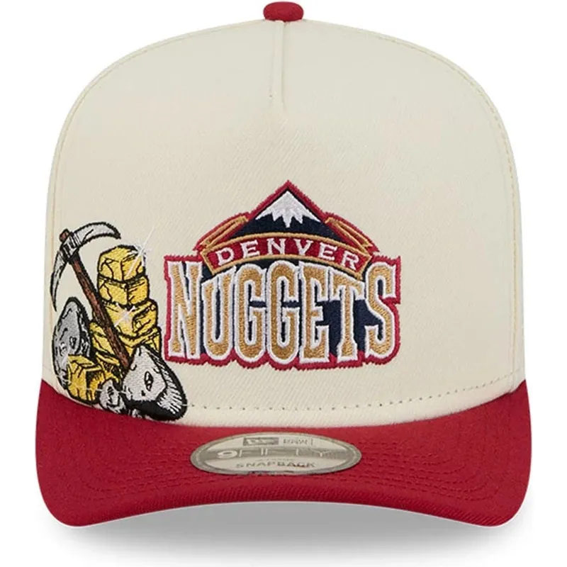kepure-islenkta-raudona-snapback-9fifty-a-frame-precurved-hardwood-classics-denver-nuggets-nba-new-era