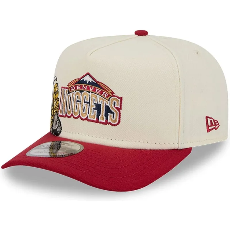 cap-islenkta-red-snapback-9fifty-a-frame-precurved-hardwood-classics-denver-nuggets-nba-new-era