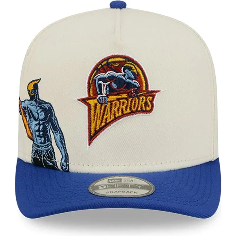 cap-islenkta-blue-snapback-9fifty-a-frame-precurved-hardwood-classics-golden-state-warriors-nba-new-era