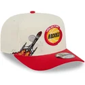cap-islenkta-red-snapback-9fifty-a-frame-precurved-hardwood-classics-houston-rockets-nba-new-era