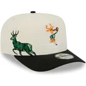 cap-islenkta-black-snapback-9fifty-a-frame-precurved-hardwood-classics-milwaukee-bucks-nba-new-era