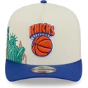 kepure-islenkta-melyna-snapback-9fifty-a-frame-precurved-hardwood-classics-new-york-knicks-nba-new-era