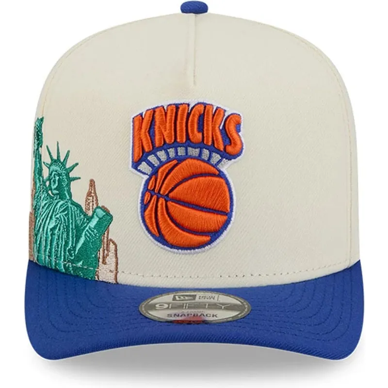 kepure-islenkta-melyna-snapback-9fifty-a-frame-precurved-hardwood-classics-new-york-knicks-nba-new-era