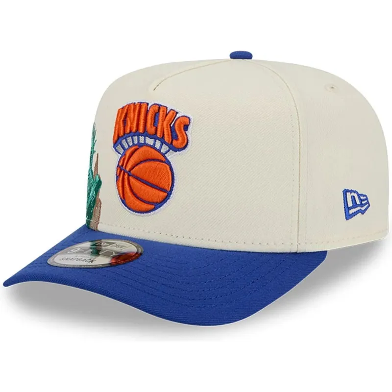 kepure-islenkta-melyna-snapback-9fifty-a-frame-precurved-hardwood-classics-new-york-knicks-nba-new-era