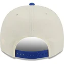 new-era-curved-brim-9fifty-a-frame-precurved-hardwood-classics-new-york-knicks-nba-beige-and-blue-snapback-cap