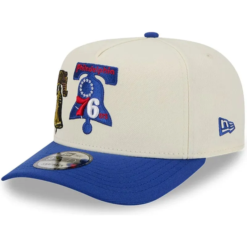 cap-islenkta-blue-snapback-9fifty-a-frame-precurved-hardwood-classics-philadelphia-76ers-nba-new-era