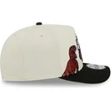 bezowo-czarna-zakrzywiona-czapka-snapback-9fifty-a-frame-precurved-hardwood-classics-toronto-raptors-nba-new-era