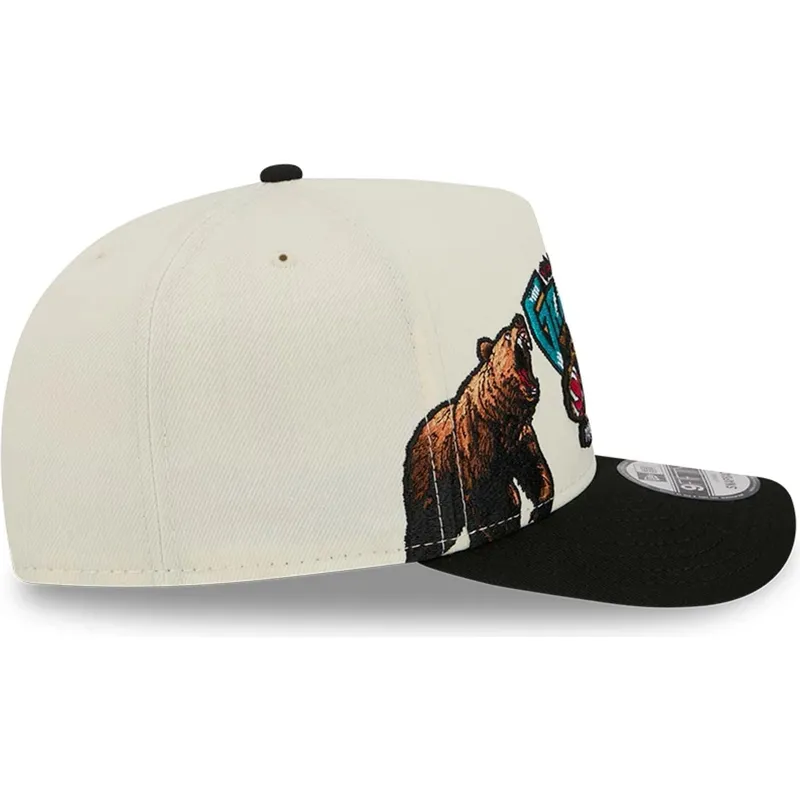 kepure-islenkta-juoda-snapback-9fifty-a-frame-precurved-hardwood-classics-vancouver-grizzlies-nba-new-era