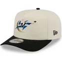 bezowo-czarna-zakrzywiona-czapka-snapback-9fifty-a-frame-precurved-hardwood-classics-washington-wizards-nba-new-era