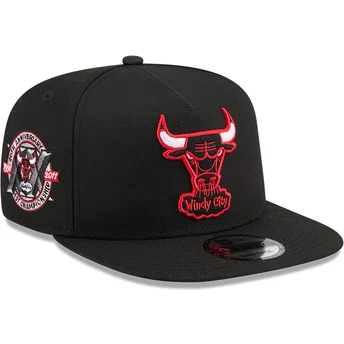 Kepurė plokščia juoda snapback 9FIFTY A Frame Hardwood Classics Chicago Bulls NBA New Era