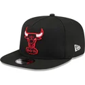 kepure-plokscia-juoda-snapback-9fifty-a-frame-hardwood-classics-chicago-bulls-nba-new-era