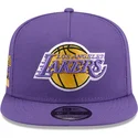 kepure-plokscia-violetine-snapback-9fifty-a-frame-hardwood-classics-los-angeles-lakers-nba-new-era