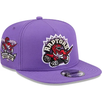 New Era Flat Brim 9FIFTY A Frame Hardwood Classics Toronto Raptors NBA Purple Snapback Cap