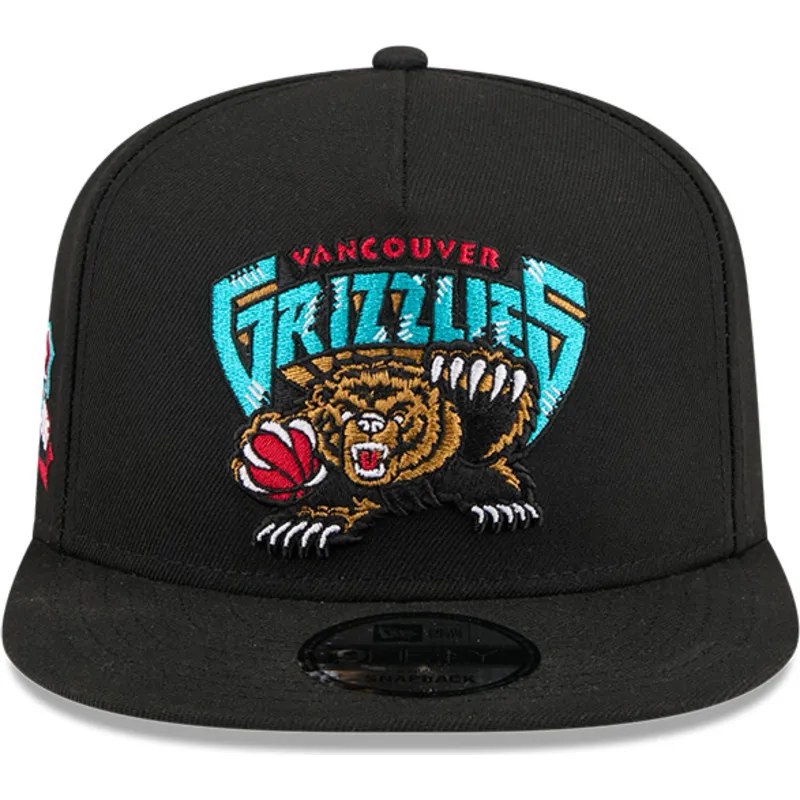 czarna-plaska-czapka-snapback-9fifty-a-frame-hardwood-classics-vancouver-grizzlies-nba-new-era