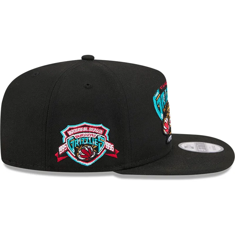 czarna-plaska-czapka-snapback-9fifty-a-frame-hardwood-classics-vancouver-grizzlies-nba-new-era
