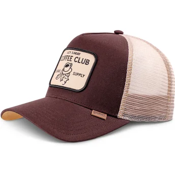 Kepurė išlenkta vilkikas ruda snapback HFT Coffee Head Djinns