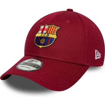 Cap išlenkta red snapback 9FORTY ajustable FC Barcelona LALIGA New Era