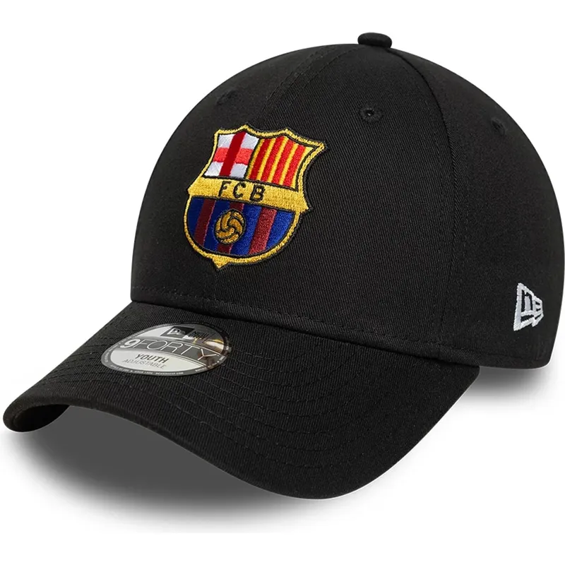 kepure-islenkta-juoda-snapback-vaikams-9forty-ajustable-fc-barcelona-laliga-new-era