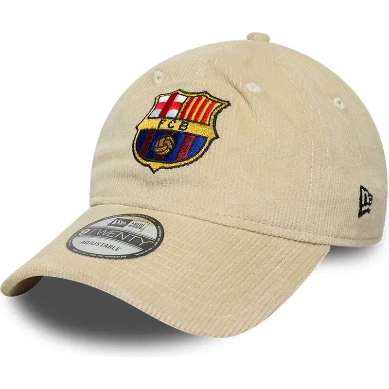 gorra-curva-beige-ajustable-de-fc-barcelona-laliga-9twenty-cord-de-new-era