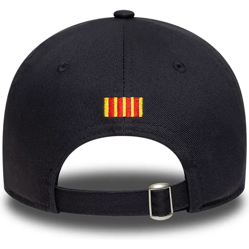 kepure-islenkta-tamsiai-melyna-snapback-9twenty-ajustable-fc-barcelona-laliga-new-era