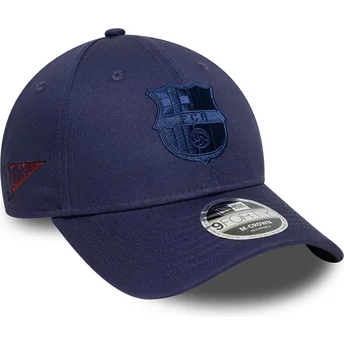 Gorra curva azul marino ajustable de FC Barcelona LALIGA 9FORTY M-Crown Graphic de New Era
