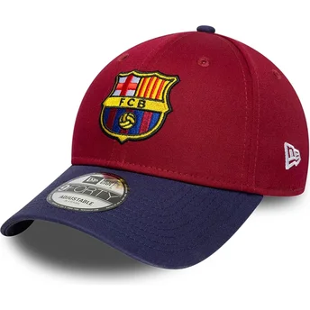 Czapka z daszkiem czerwona i niebieska regulowana FC Barcelona LALIGA 9FORTY Contrast od New Era