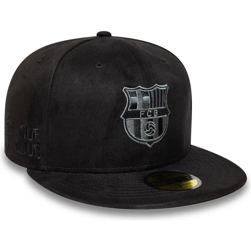 gorra-plana-negra-ajustada-con-logo-negro-de-fc-barcelona-laliga-59fifty-mes-que-un-club-de-new-era