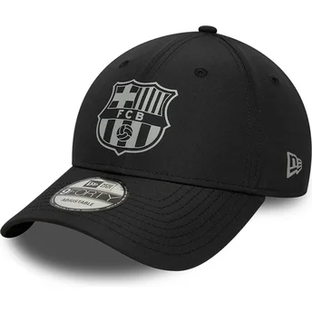 New Era Curved Brim FC Barcelona LALIGA 9FORTY Reflective Black Adjustable Cap