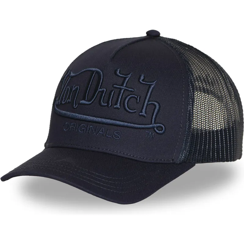 kepure-islenkta-tamsiai-melyna-snapback-emb01-von-dutch