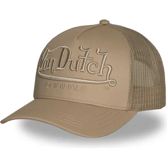 Kepurė išlenkta ruda snapback EMB02 Von Dutch